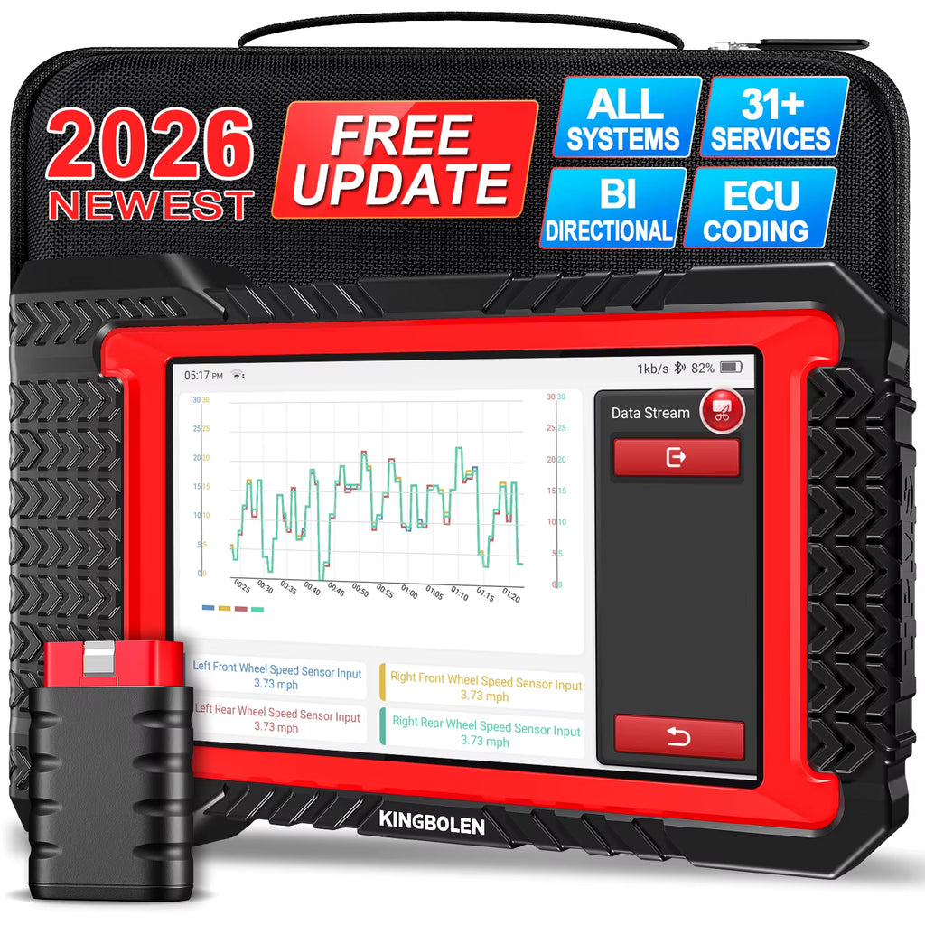Kingbolen K7 Elite OBD2 Diagnostic Tool for All Vehicles with ECU Coding and Lifetime Free Updates - Available from US and EU Warehouses