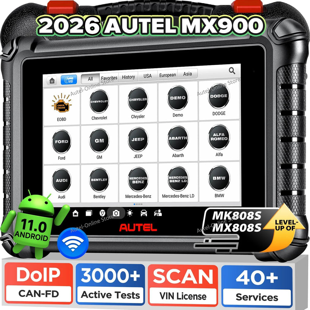 Maxicheck MX900 Car Diagnostic Tool CAN FD Doip 8 Inch Bidirectional OBD2 Scanner OE All Systems Diagnosis PK MK900 MX808S
