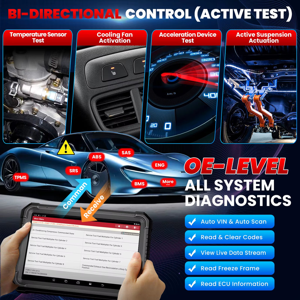X431 PRO3S+ ELITE Comprehensive Automotive Diagnostic Tool with Smartlink 2.0 Connector - Equivalent to X431 PRO5, Available from US and EU Warehouses