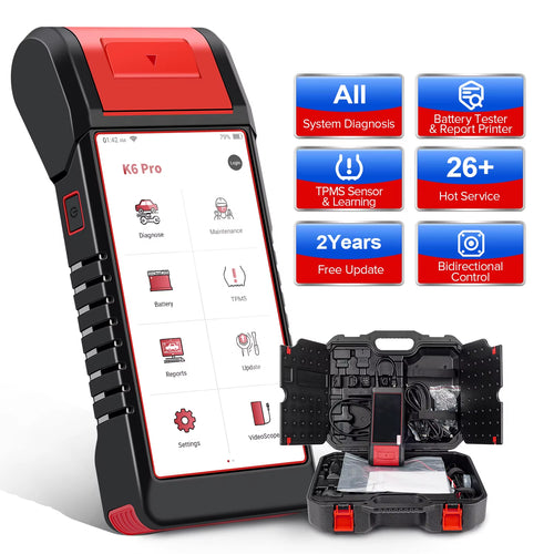 K6 PRO Comprehensive Automotive OBD2 Scanner with Integrated Printer and Two Years Complimentary Service