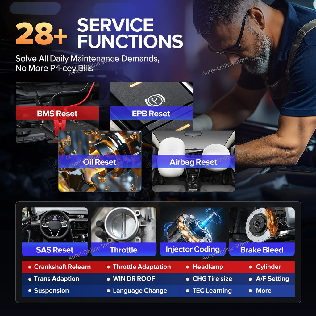 MX808S Car Diagnostic Tool Automotive Code Reader OE All Systems Diagnostics Bidirectional OBD2 Scanner