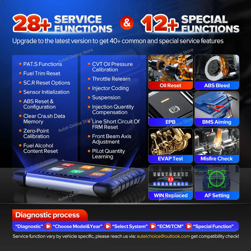Maxicom MK808BT PRO Bi-Directional Scanner Car Diagnostic Tools Wireless OBD2 Code Reader All Systems Diagnose PK Mk808S