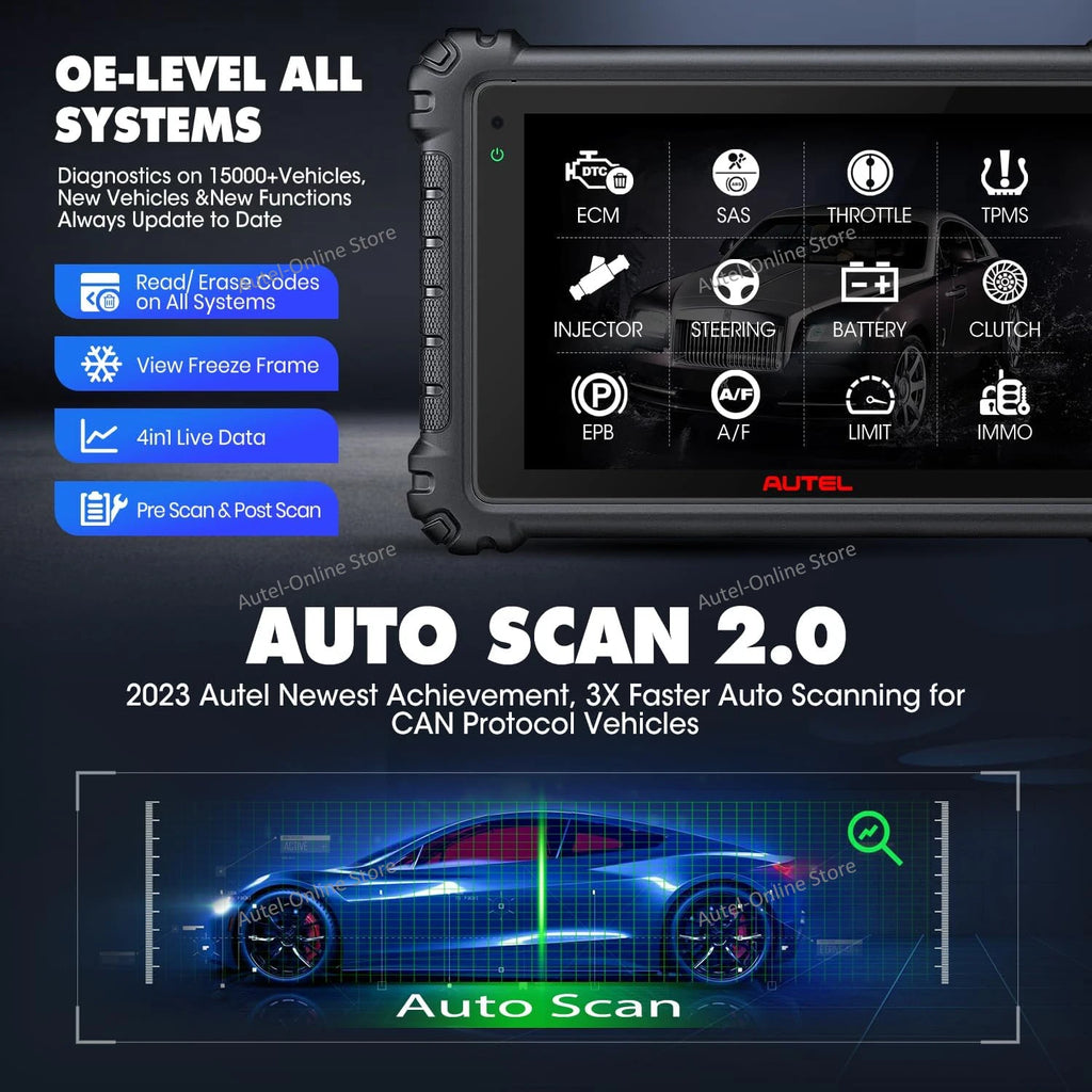 Maxicom MK906S Pro Car Diagnostic Tool, Same Functions as MS906 Pro, Advanced ECU Online Coding 40+ Services Doip & CAN FD